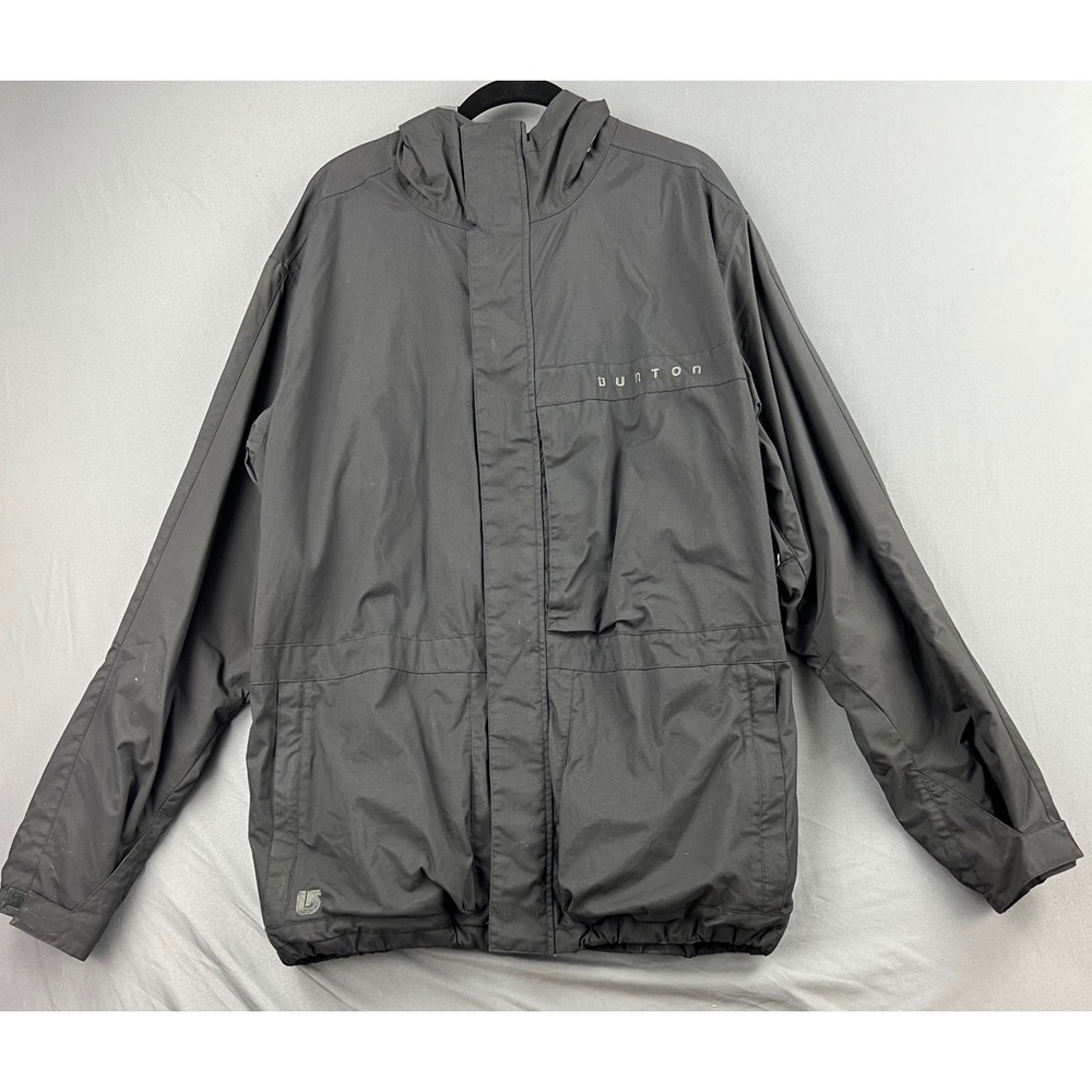 Burton Dryride Snowboard Jacket Mens XL Black Hooded Insulated Winter Good